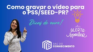 Dicas de ouro p gravar o vídeo do Plano de Desenv Individual e Plano de Ação Ped  PSSSEED PR [upl. by Wildon]