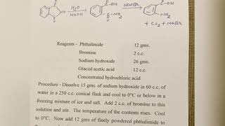 Preparation of Anthranilic Acid From Phthalimide [upl. by Kirstin]