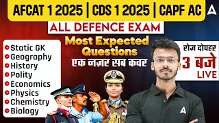 All Defence Exam Most Expected Questions  Static Gk Important Questions By Harsh Sir [upl. by Awra687]