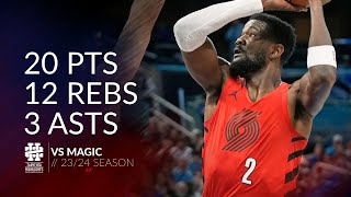 Deandre Ayton 20 pts 12 rebs 3 asts vs Magic 2324 season [upl. by Enelyk]