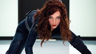 Black Widow vs Hammer Security  Fight Scene  IronMan 2 2010 Movie CLIP HD [upl. by Ardel]