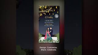 Digital Wedding Invitation eCard  eInvites  Wedding Caricature Video  Marriage Invite shorts [upl. by Halimeda534]