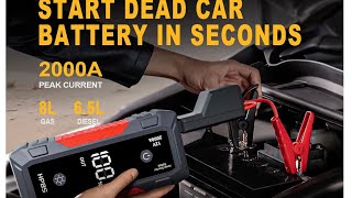 HPBS H2000 Jump Starter being used on a 2018 Mazda 3 Grand Touring 25 Skyactiv [upl. by Namus]