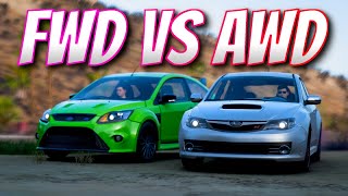 FRONT Wheel Drive VS ALL Wheel Drive Forza Horizon 5 Challenge [upl. by Eilrebma]