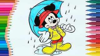 Topolino  Come disegnare e colorare  Disegni da colorare  Cose da colorare  Colorare disegni [upl. by Islean]