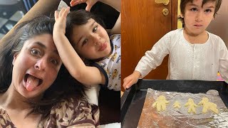 Kareena Kapoor Baking With Her Both Sons Taimur and Kaif  Enjoy Family Time Together [upl. by Kolk]