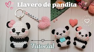 Llavero de panda amigurumi para San Valentin  amigurumi fácil y rápido  TUTORIAL SUB 🇧🇷🇱🇷🇨🇵🇸🇦🇵🇸 [upl. by Lotson573]