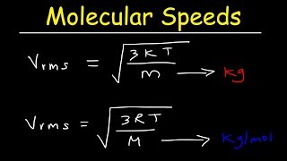 Molecular Speed of Gases Formula With Boltzmanns Constant [upl. by Rochella557]