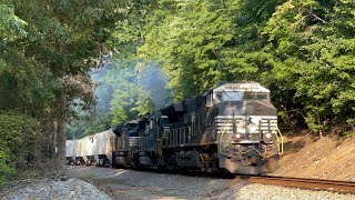 NS ET44AC 3611 w Online GP383 Leads Manifest 127 on 8724 [upl. by Tenrag]