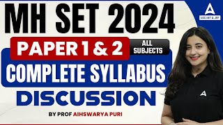 MH SET Syllabus 2024  MH SET Paper 1 amp 2 Syllabus 2024 [upl. by Hawger]