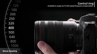 EOS R  How to Use the Control Ring on The RF Lens [upl. by Eilyab561]