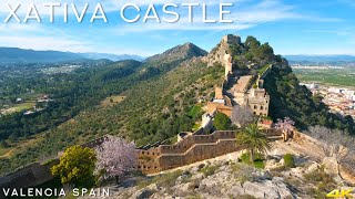 Tiny Tour  Xativa Spain  The 2300yearold ancient Xàtiva Castle in Valencia 2020 Feb [upl. by Alric165]