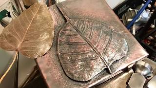 Chasing and Repousse  Copper Bodhi Leaf [upl. by Sumner]