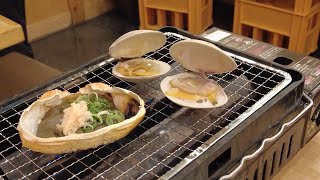 FOOD OTARU JAPAN Grilled Clam Crab Miso Yakitori Fried Calamari Whitebait  EAT  JAPAN [upl. by Ardaid66]