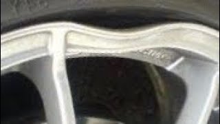 How to repair an aluminum rim how to straighten a bend rim how to paint a rim with clear coat [upl. by Ketchan]