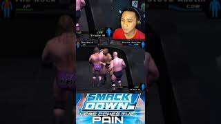 The rock vs stone cold Triple H smackdown wwe ps2 jifsun nxt therock shorts [upl. by Eniger565]