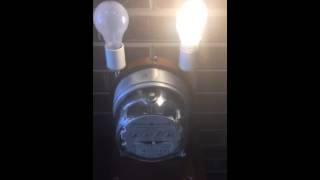 100 watt incandescent light bulb vs a 105 watt LED light bulb [upl. by Clymer532]