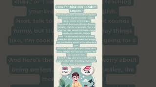 How To Think and Speak in English englishforbeginner englishstory englishlistening learnenglish [upl. by Eekram]