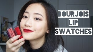 Bourjois Matte Lip Swatches 妙巴黎6色戀法魔幻經典唇色試色分享 [upl. by Winona]