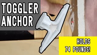 Toggler Plastic Toggle Anchors  Pop Toggles Installation and Weight Test [upl. by Nnahs]