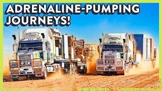 Road Trains In Action Adrenaline Pumping Outback Trucking Journeys [upl. by Town]