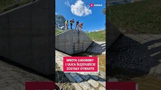 Wrota Ługowiny i ul Ślęzoujscie otwarte Wzorowo spisały się podczas wielkiej wody wroclaw [upl. by Gorga]