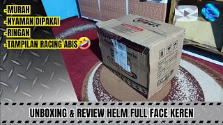 UNBOXING HELM FULL FACE KEREN MURAH MLA CRYPTON [upl. by Adorne]