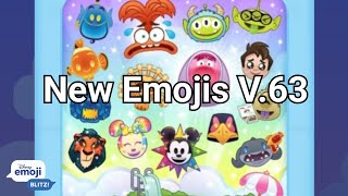 Disney Emoji Blitz New Emojis from Ver 63 Beta Update [upl. by Atalaya]