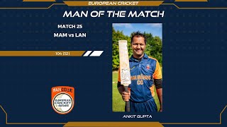 Astonishing hundred by Ankit Gupta at FanCode ECS Sweden Malmo [upl. by Linnet581]