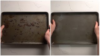 How to clean easily a burned tray [upl. by Odelia]