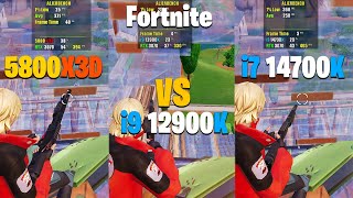 i9 12900K amp i7 14700K VS 5800X3D  Fortnite Performance Mode [upl. by Oner593]