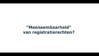 Notaristip wat je moet weten over quotmeeneembaarheidquot van registratierechten [upl. by Naimed]