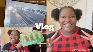 Vlog  Its Snowing In Texas Working from Home  Amazon for the Win  CampC TV [upl. by Petronille]