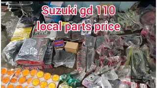 SUZUKI GD 110s LOCAL PARTS PRICE [upl. by Ahsilav]