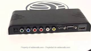 Conversor CVBS YPbPr VGA audio a HDMI distribuido por CABLEMATIC ® [upl. by Neiman]