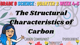 The Structural Characteristics of CARBON  Carbon Compounds  Grade 9 Science Quarter 2 Week 45 [upl. by Cordi]