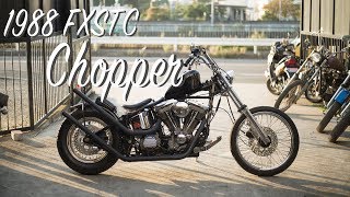 1988 FXSTC Chopper Exhaust Sound Ready for Ride Harley Davidson [upl. by Aihsoem]