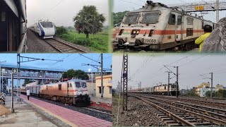 Dangerous 130Kmph🔥WAP7 Honking CoalfieldRajdhaniVande BharatYesvantpur ExpMysuru Express [upl. by Ahsemat170]