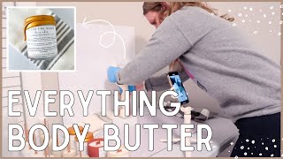 BODY BUTTER RECIPE  indepth tutorial with tips and tricks for making luxury handmade body butter [upl. by Yelknirb]