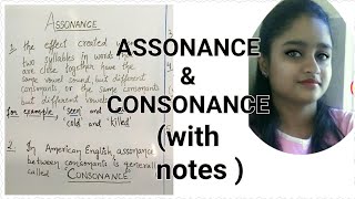 Assonance and consonance  explained in hindi and english  with proper examples and notes [upl. by Aihsetel763]