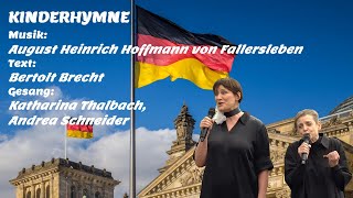 KINDERHYMNE · Bertolt Brecht · Katharina Thalbach amp Andrea Schneider 75 Jahre Grundgesetz 2024 [upl. by Nnahtebazile]