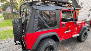 How To Replace A Soft Top On A 99 Jeep Wrangler TJ [upl. by Ynattir]