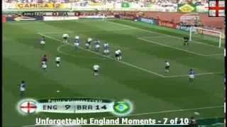 Ronaldinho Free Kick v England  2002 World Cup [upl. by Guenna643]