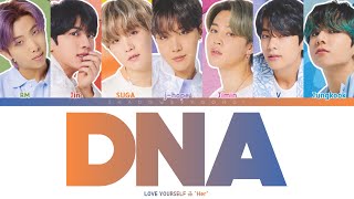 BTS 방탄소년단  DNA Color Coded Lyrics  ShadowByYoongi [upl. by Nwahsar]