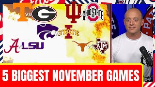 College Footballs 5 Biggest November Games  Josh Pate Cut [upl. by Finbar]