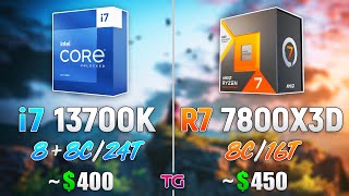 Ryzen 7 7800X3D vs Core i7 13700K  Test in 10 Games [upl. by Bat]