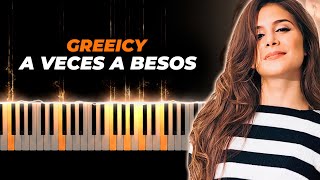 Greeicy  A Veces A Besos  karaoke piano cover [upl. by Fabiolas]