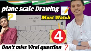 📚😲Scale lecture 4  Drawing  Plane scale Drawing questions 👉 Up polytechnic 1st semester ED Imp [upl. by Eillas]