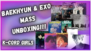 Baekhyun amp EXO Mass Unboxing  KCord Girls Reation [upl. by Naro]