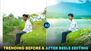 Instagram Trending Background Change Photo Editing  Ai Background Change  Adobe Firefly Editing [upl. by Nisen]